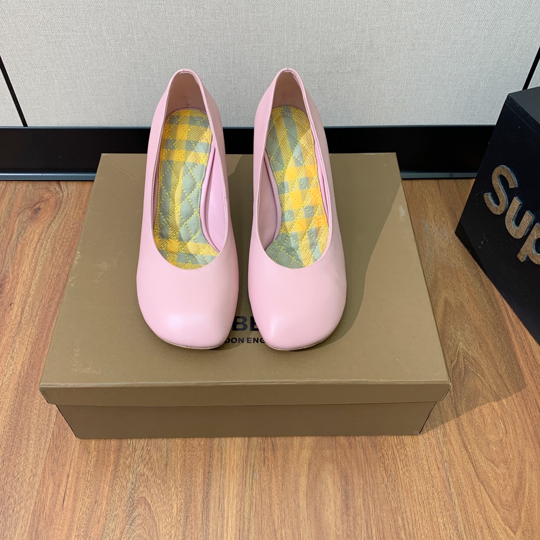 [BURBERRY] Original Round Head Heels in Sheepskin, 10cm Tall, Code 35-41. - 图片 9