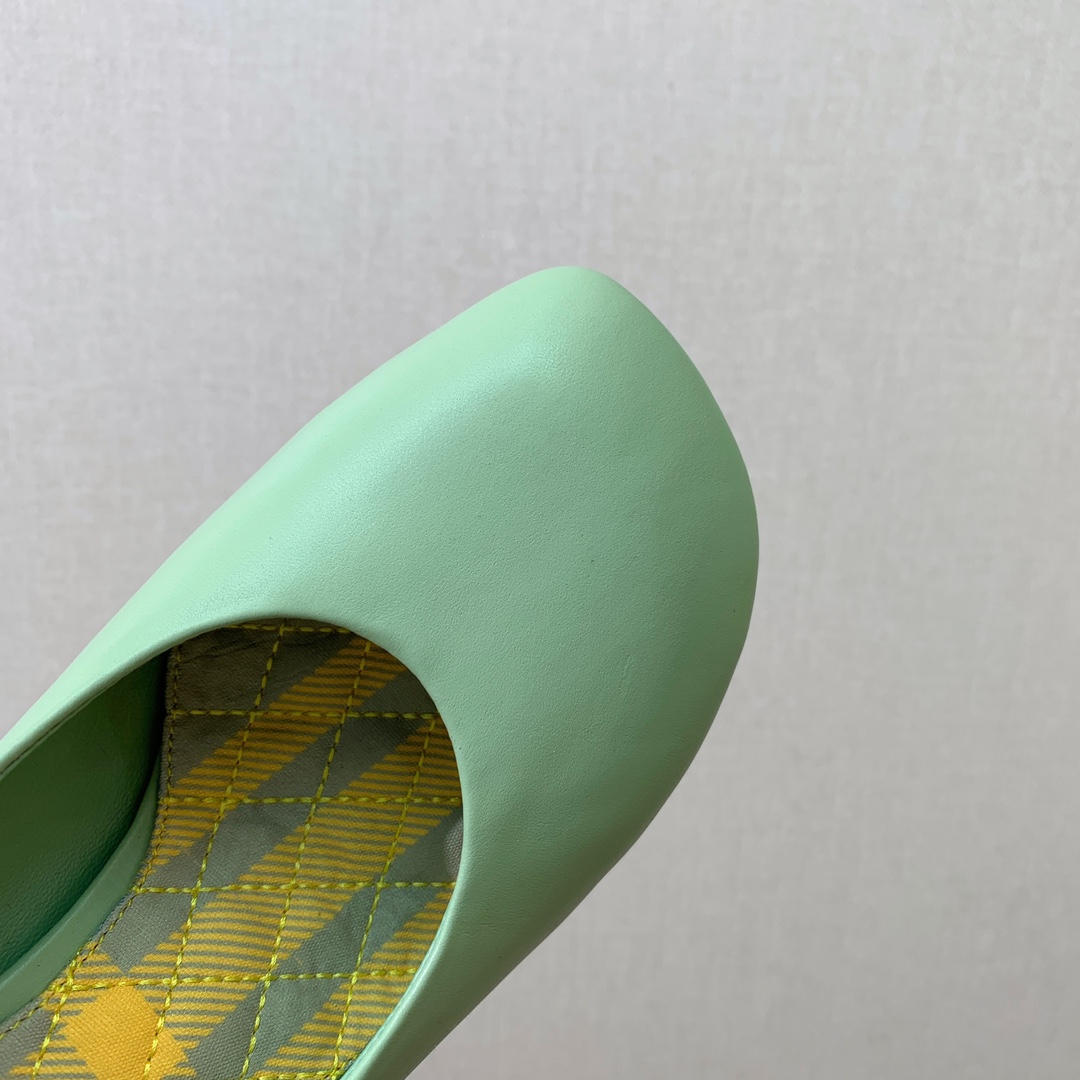 [BURBER*Y] Original Round Head Heels: Sheepskin, Sarcasm, 10cm Tall, Code 35-41. - 图片 6
