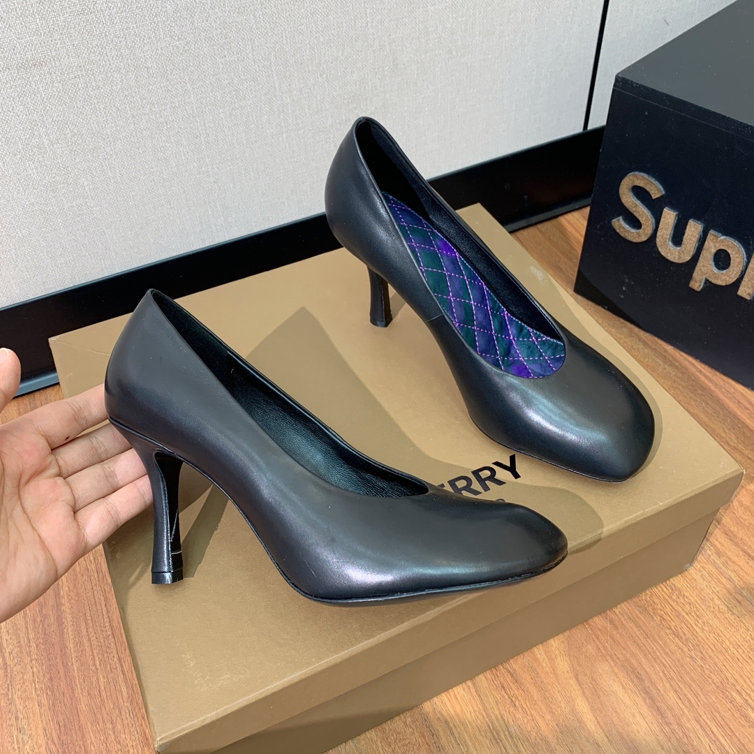 [BURBERRY] Original Round Head Heels in Sheepskin, 10cm Tall, Code 35-41, Price $800. - 图片 3
