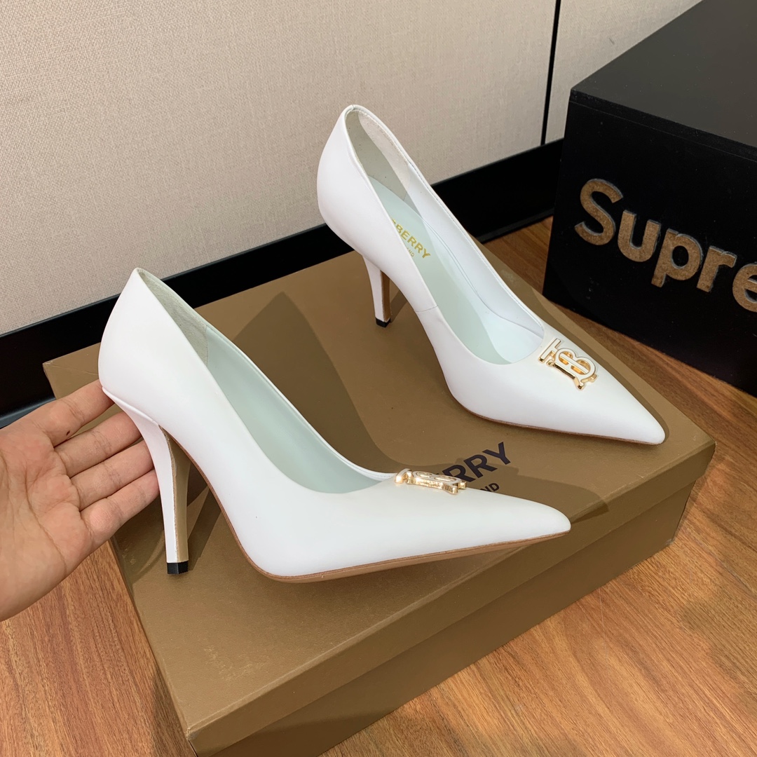 [BURBER*Y] Original Sheepskin Heels: Retro Style, Sarcasm, 10cm Tall, Code 35-41. - 图片 8