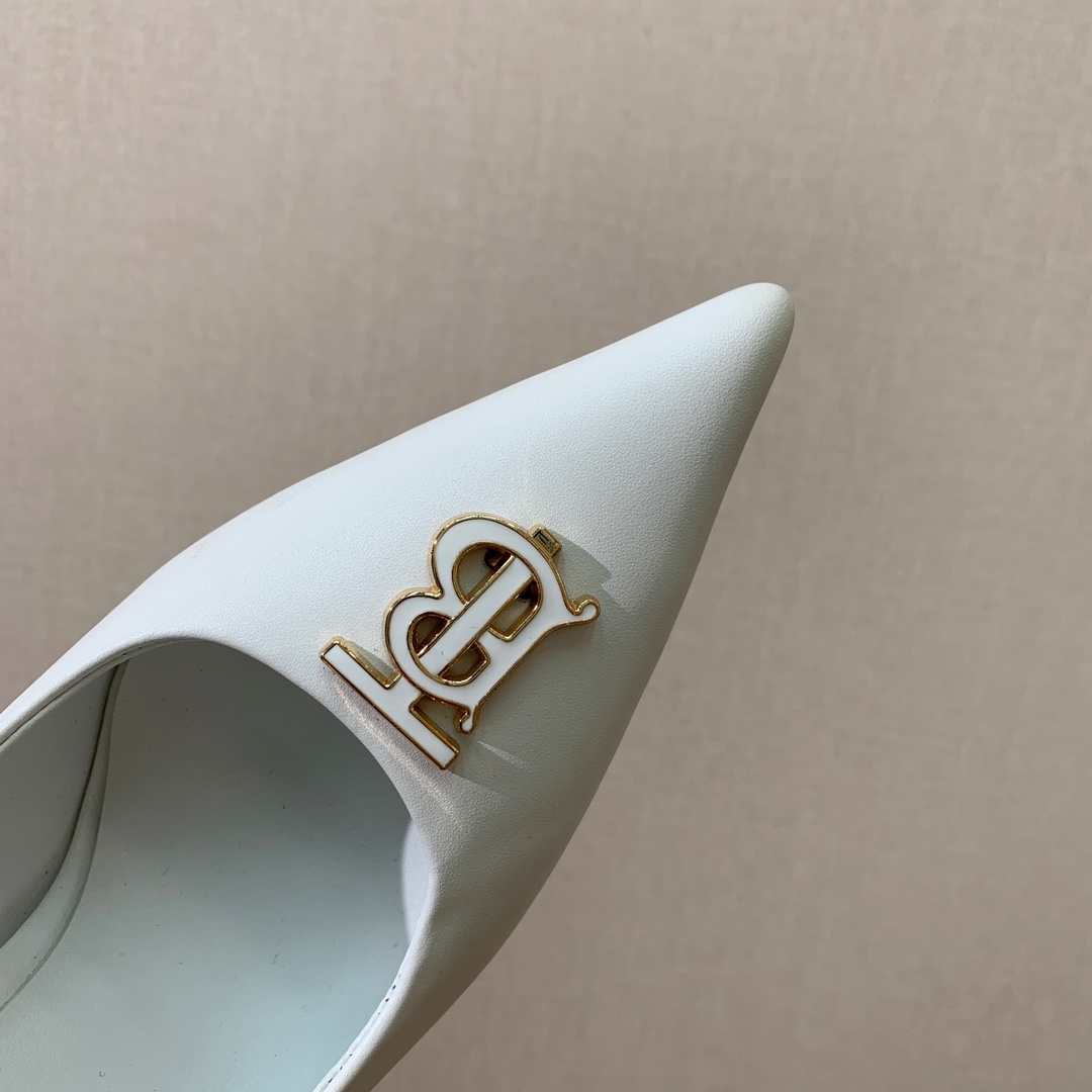 [BURBER*Y] Original Sheepskin Heels: Retro Style, Sarcasm, 10cm Tall, Code 35-41. - 图片 4