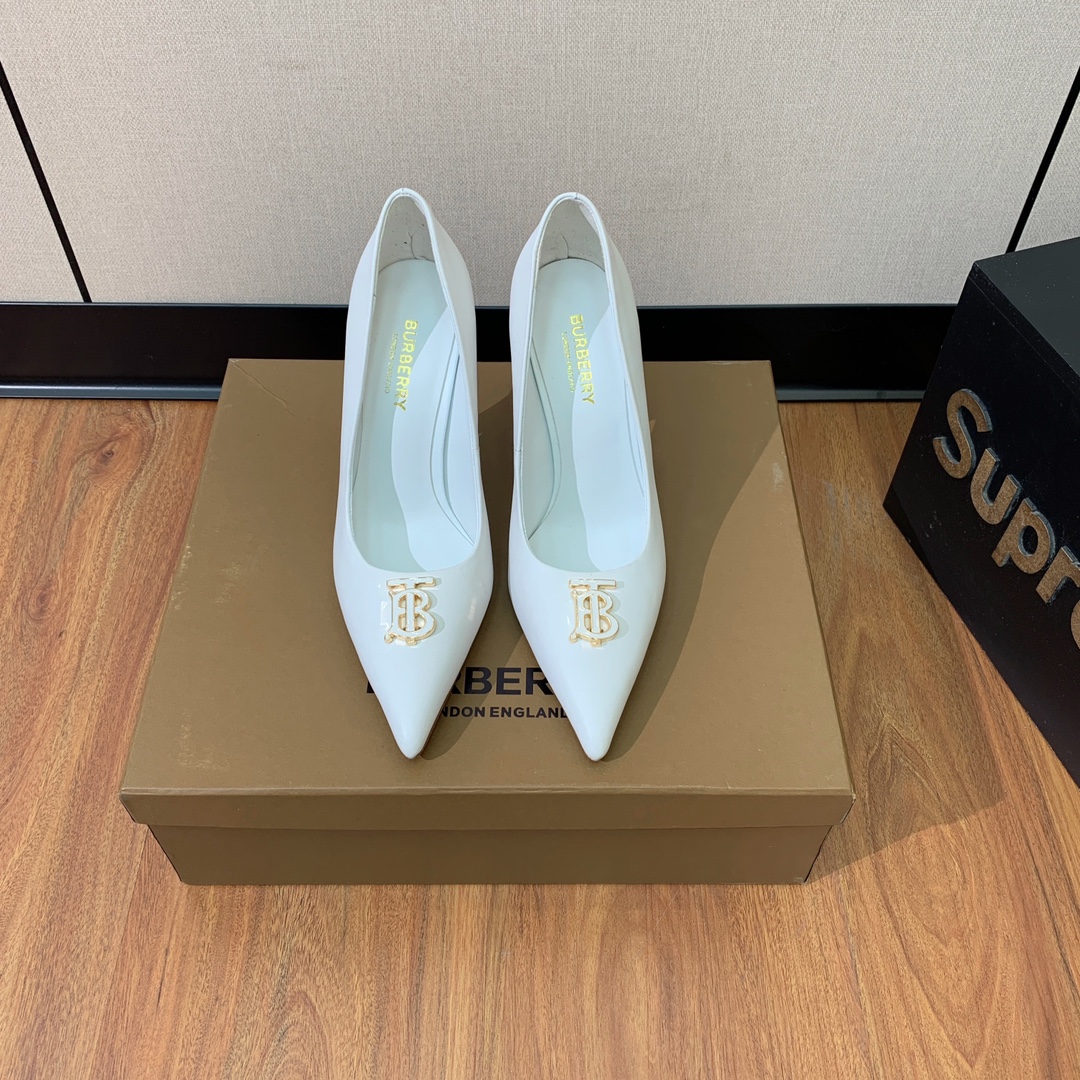 [BURBER*Y] Original Sheepskin Heels: Retro Style, Sarcasm, 10cm Tall, Code 35-41. - 图片 9