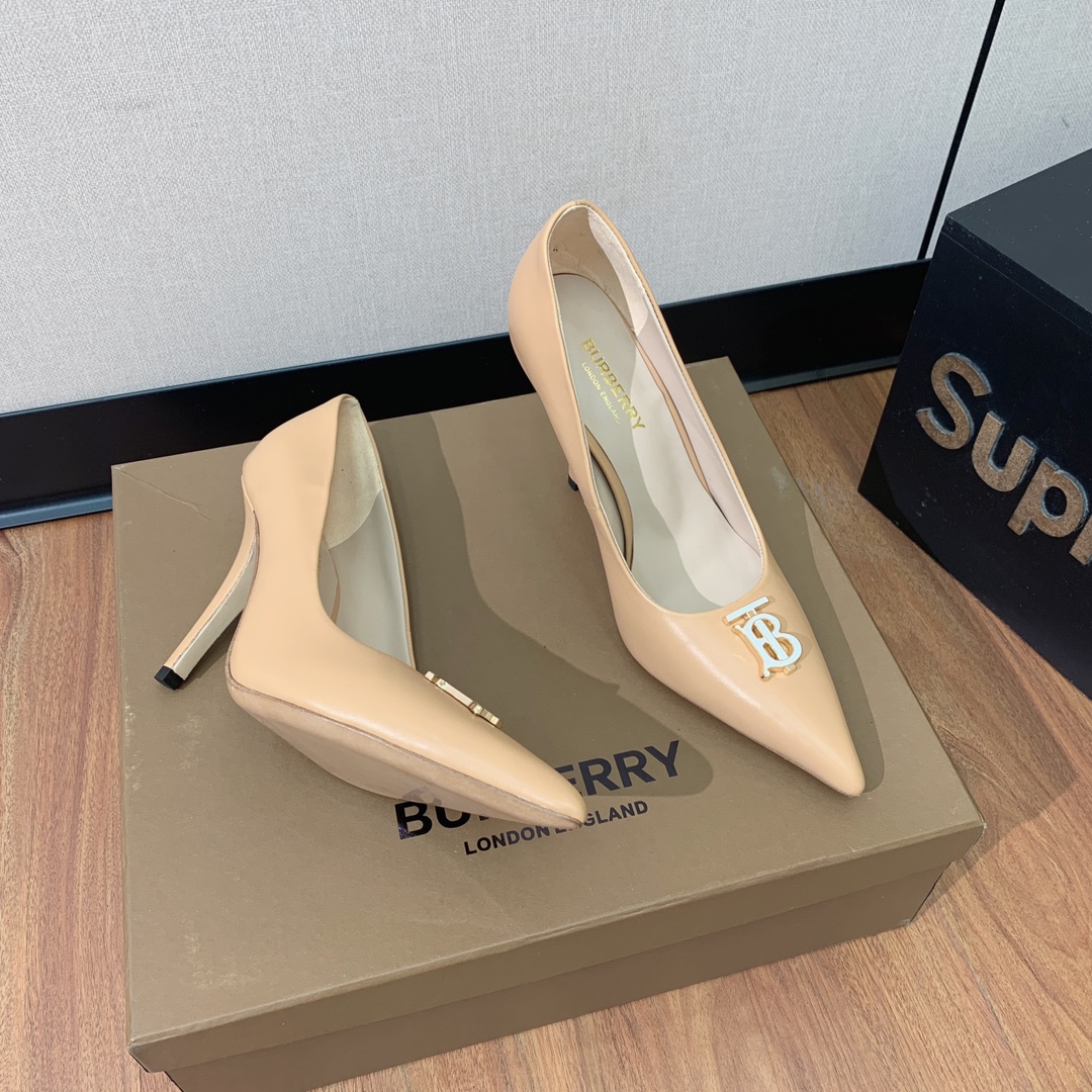 [BURBER*Y] Original 10cm Heels in Sheep’s Skin, Retro Style, Sarcasm, Code 35-41. - 图片 3