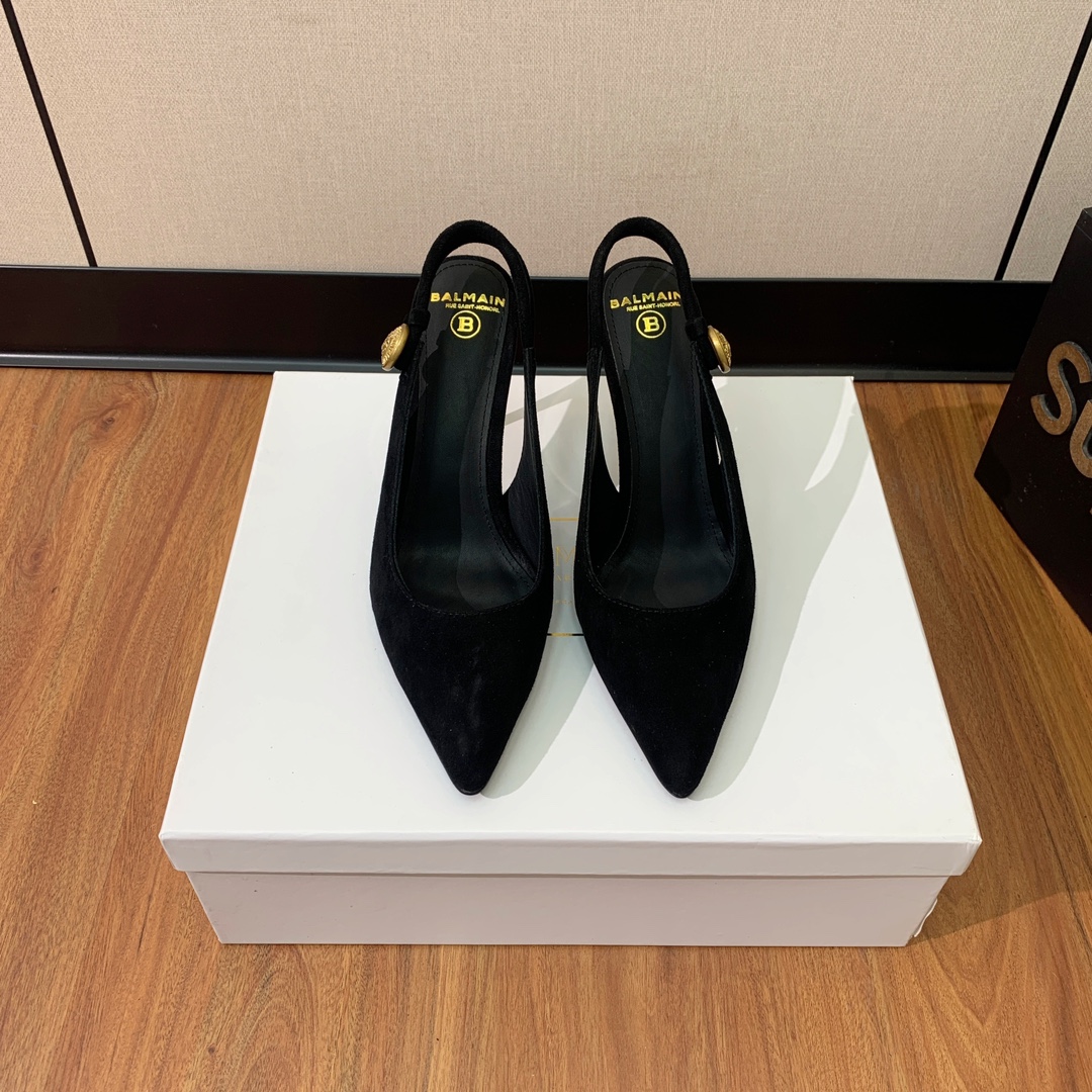 【Bal*ain】金属扣后空凉鞋。历经数月全部私模打造，确保所有用料、材质、制作工艺与原版一致！材质：面
