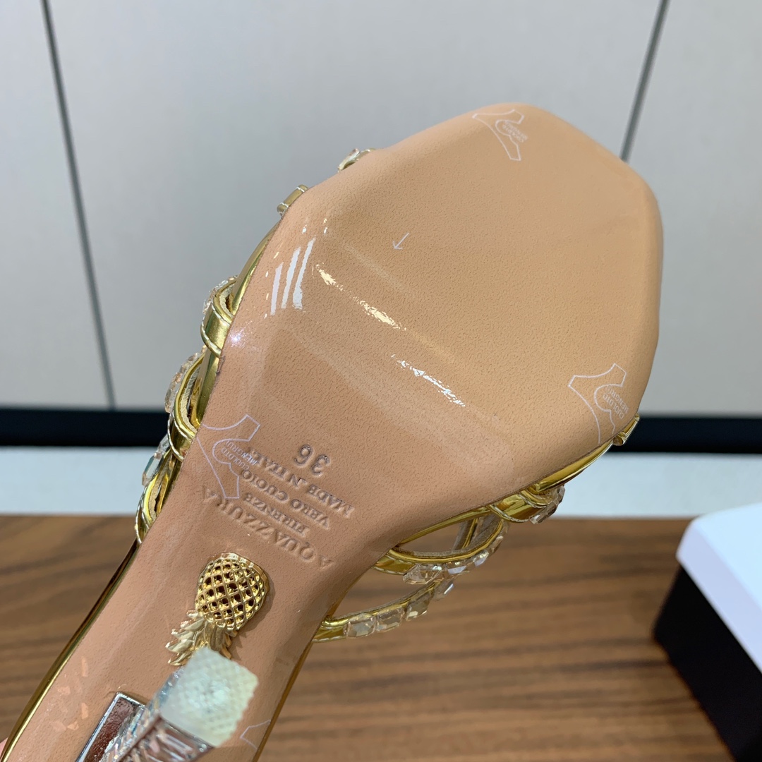 AQUAZZUR*无法拒绝的高跟女鞋性感的代言品牌镜面皮羊皮垫脚真皮大底跟高10cm码数35-41404