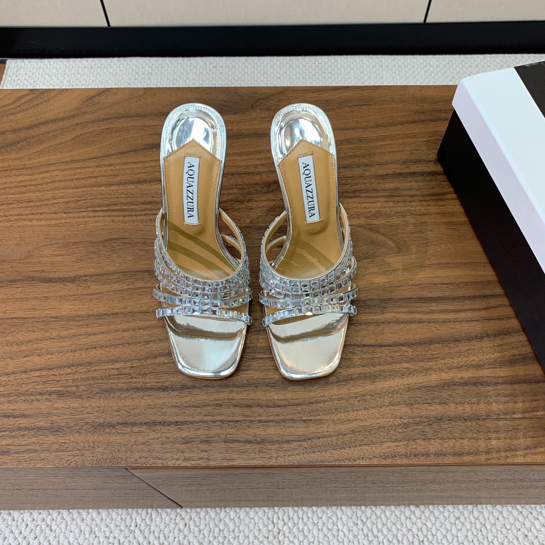 AQUAZZUR*无法拒绝的高跟女鞋性感的代言品牌镜面皮羊皮垫脚真皮大底跟高10cm码数35-41404