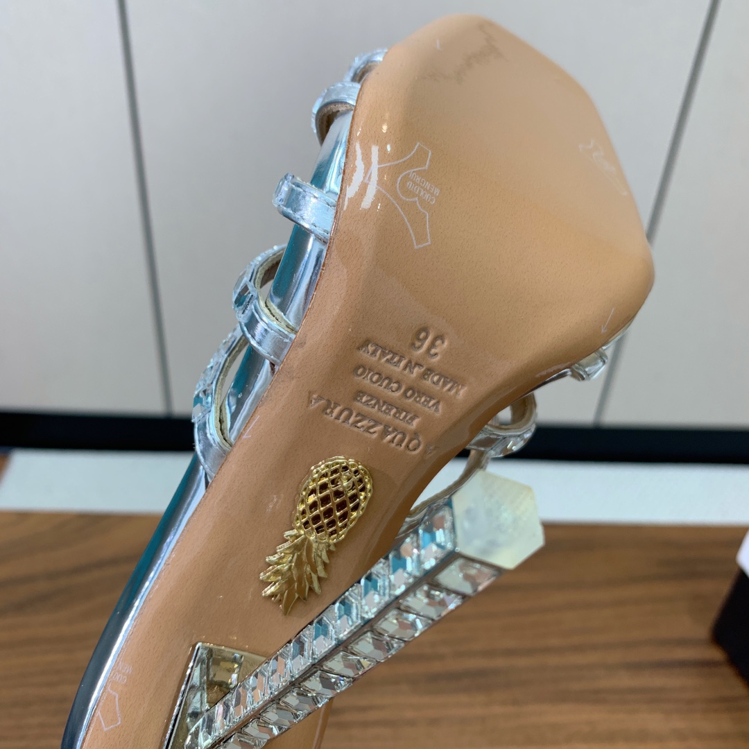 AQUAZZUR*无法拒绝的高跟女鞋性感的代言品牌镜面皮羊皮垫脚真皮大底跟高10cm码数35-41404