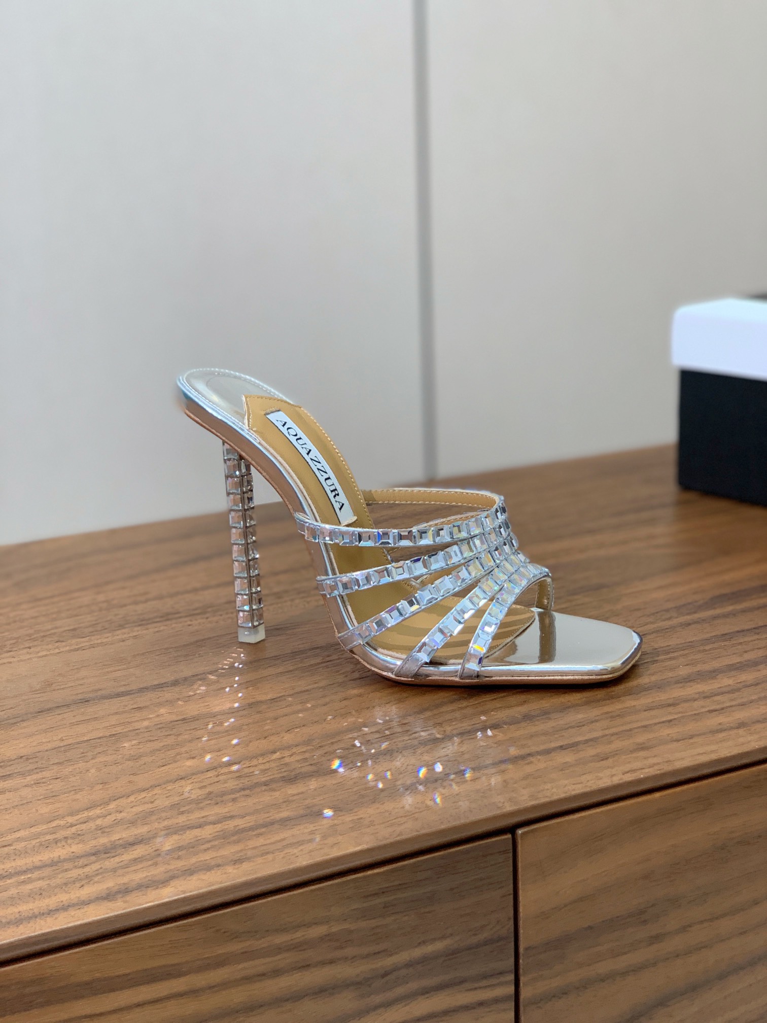 AQUAZZUR*无法拒绝的高跟女鞋性感的代言品牌镜面皮羊皮垫脚真皮大底跟高10cm码数35-41404