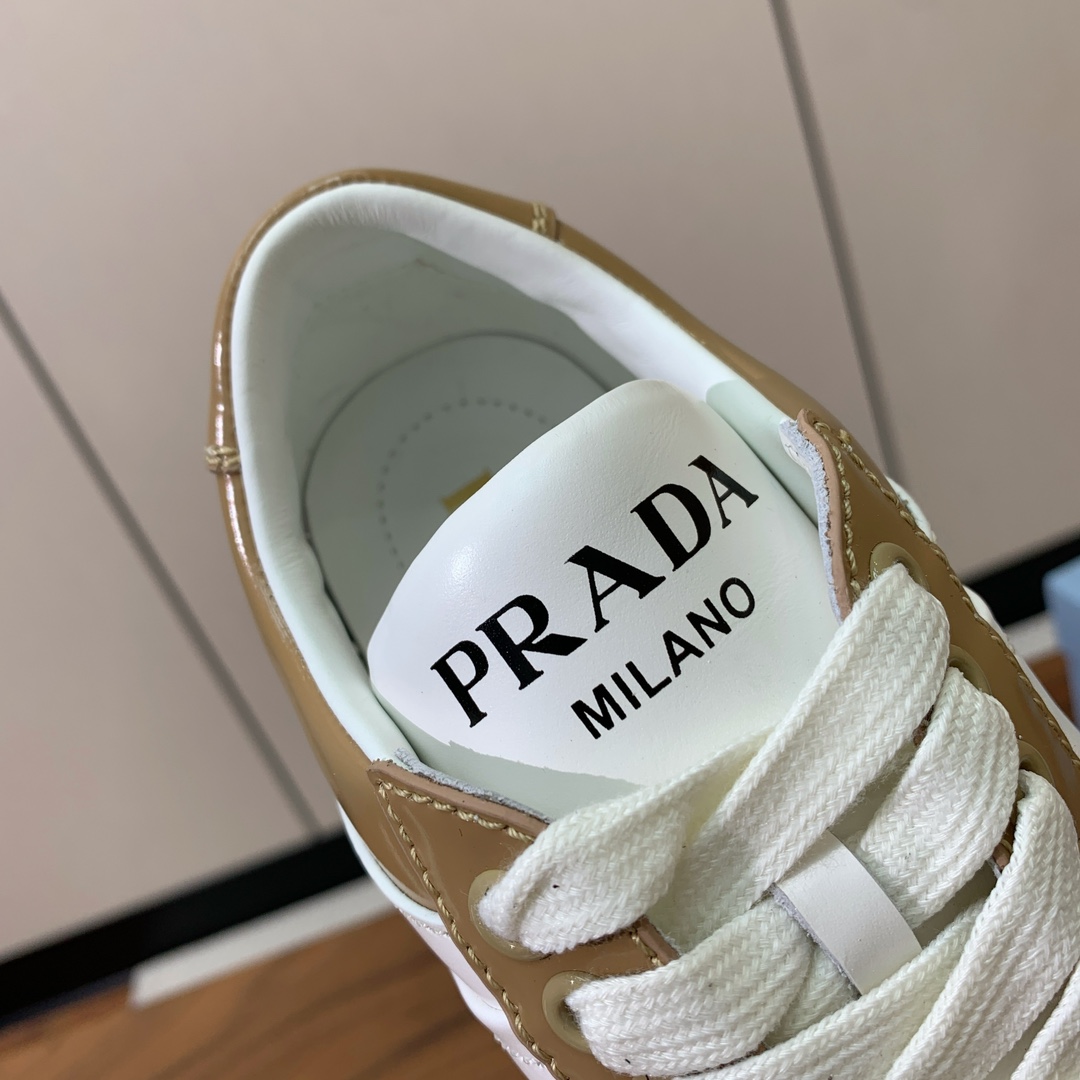 Prad*厚底休闲鞋上脚非常舒适鞋面牛皮羊皮内里牛皮垫脚定制橡胶大底码数34-定制不退换