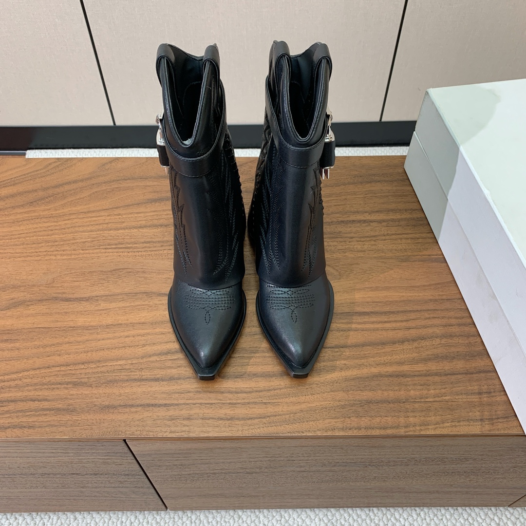 Givenchy Bottes Courtes Cuir de vache Genuine Leather