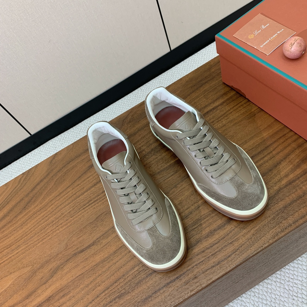 【Loro Piana】情侣款德训鞋。简约时尚，鞋面采用环保牛皮、牛反绒。进口耐磨橡胶成型底。
码数：女