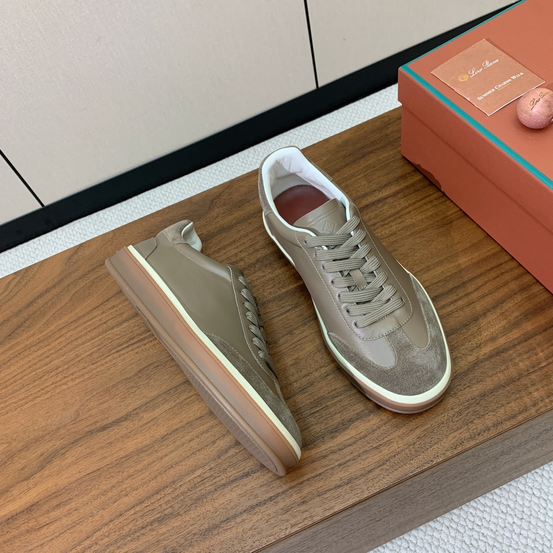 【Loro Piana】情侣款德训鞋。简约时尚，鞋面采用环保牛皮、牛反绒。进口耐磨橡胶成型底。
码数：女