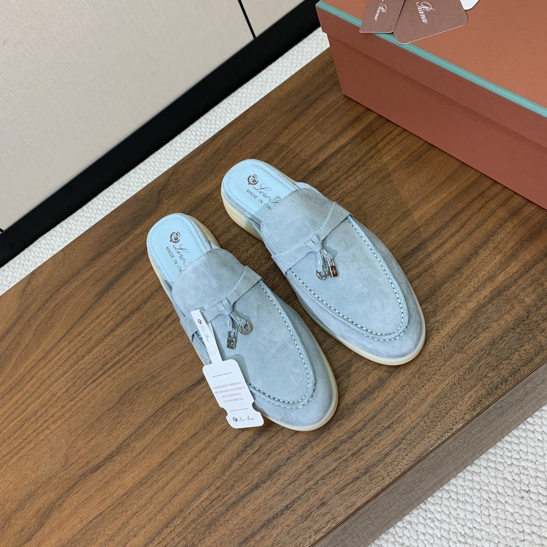 【Loro Piana】包头拖。意大利顶级羊绒复古优雅低调奢华。时尚性与皮料实用性同样兼具依然全网最高品