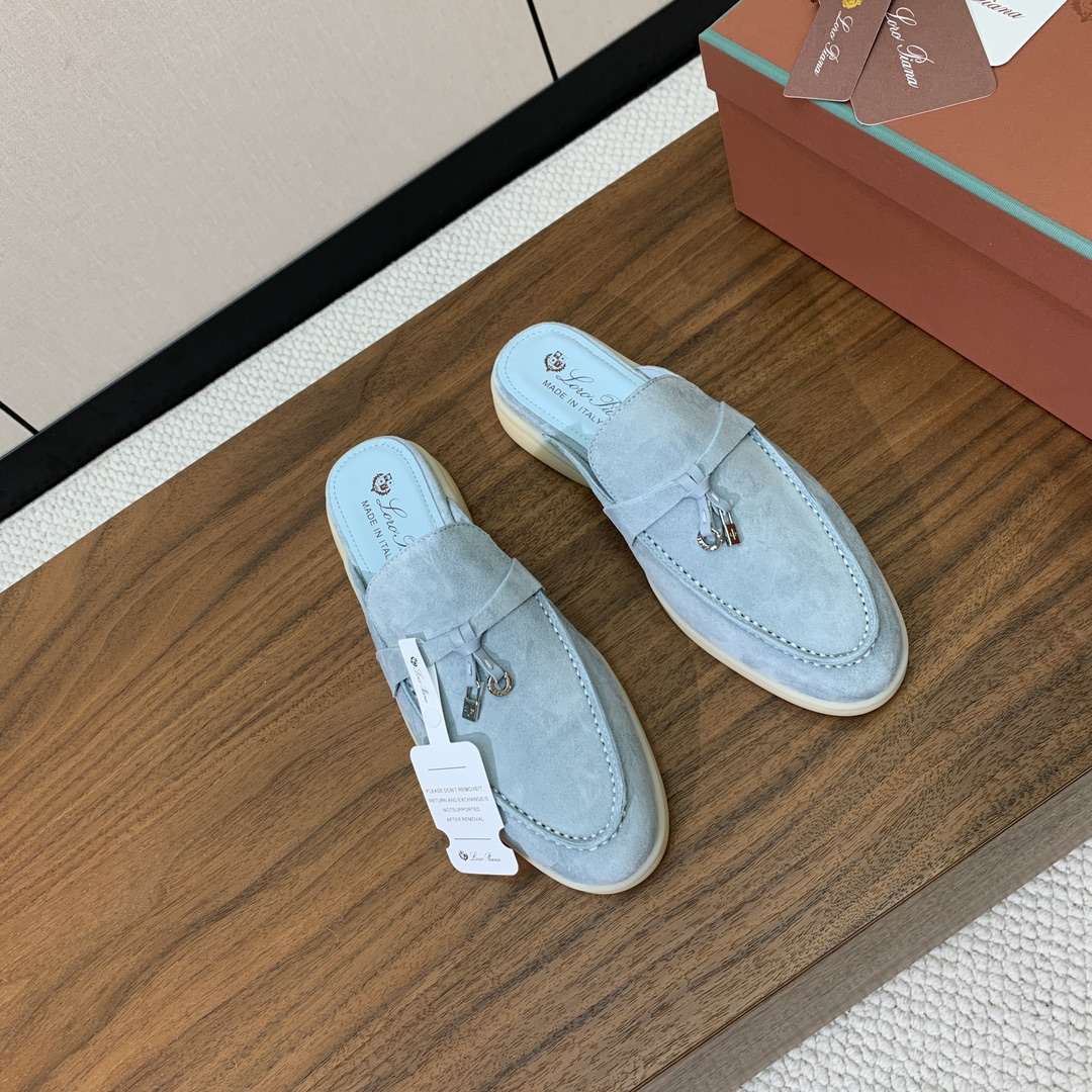 【Loro Piana】包头拖。意大利顶级羊绒复古优雅低调奢华。时尚性与皮料实用性同样兼具依然全网最高品