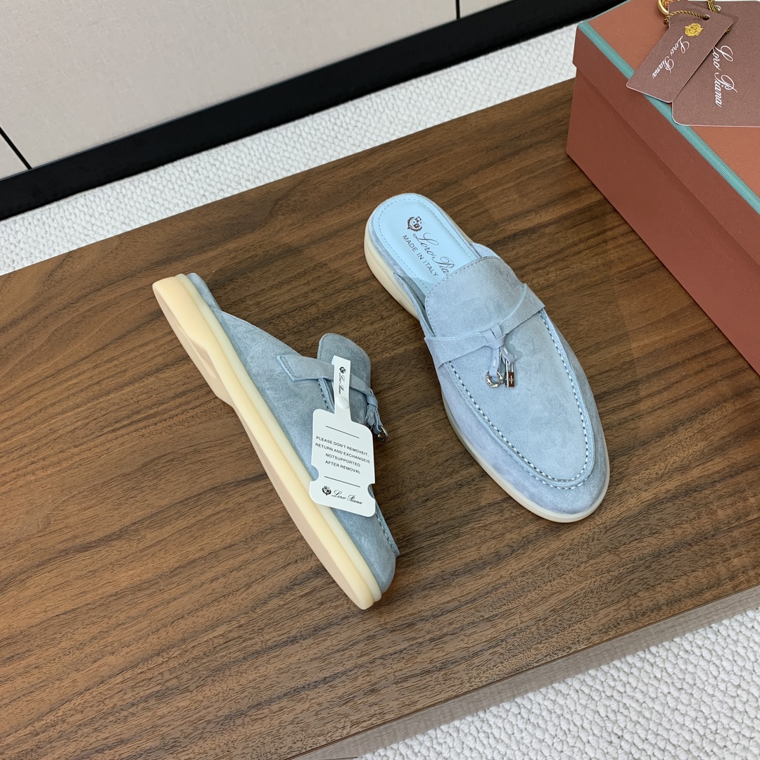 【Loro Piana】包头拖。意大利顶级羊绒复古优雅低调奢华。时尚性与皮料实用性同样兼具依然全网最高品