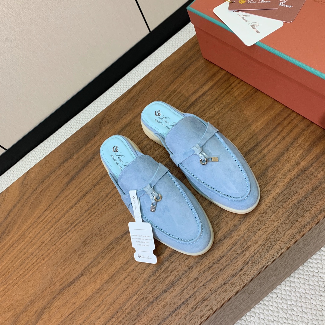 【Loro Piana】包头拖。意大利顶级羊绒复古优雅低调奢华。时尚性与皮料实用性同样兼具依然全网最高品