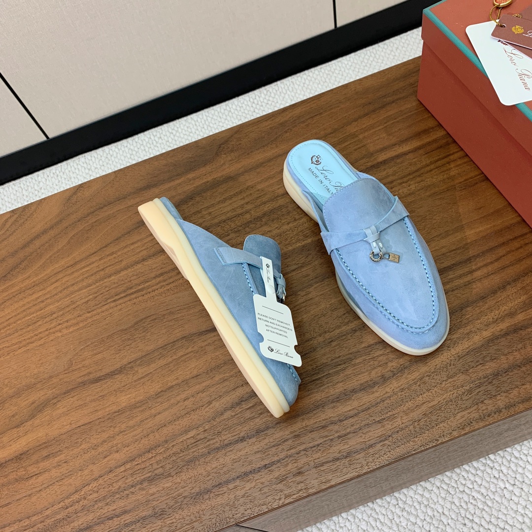 【Loro Piana】包头拖。意大利顶级羊绒复古优雅低调奢华。时尚性与皮料实用性同样兼具依然全网最高品