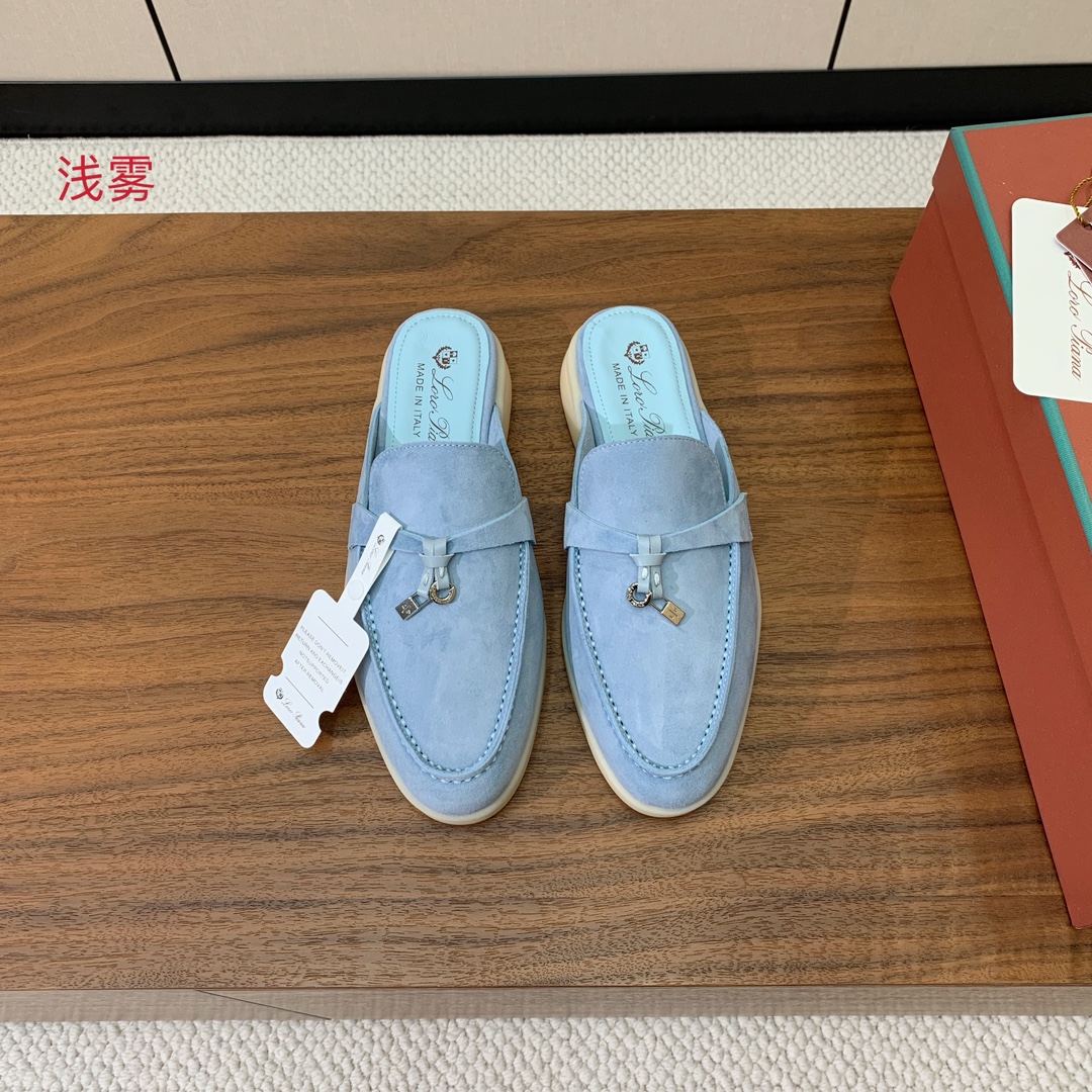 【Loro Piana】包头拖。意大利顶级羊绒复古优雅低调奢华。时尚性与皮料实用性同样兼具依然全网最高品
