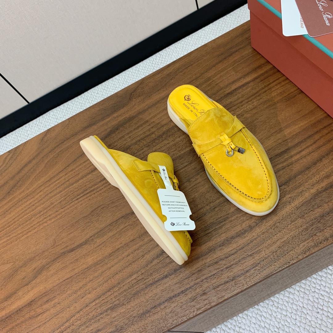 【Loro Piana】包头拖。意大利顶级羊绒复古优雅低调奢华。时尚性与皮料实用性同样兼具依然全网最高品