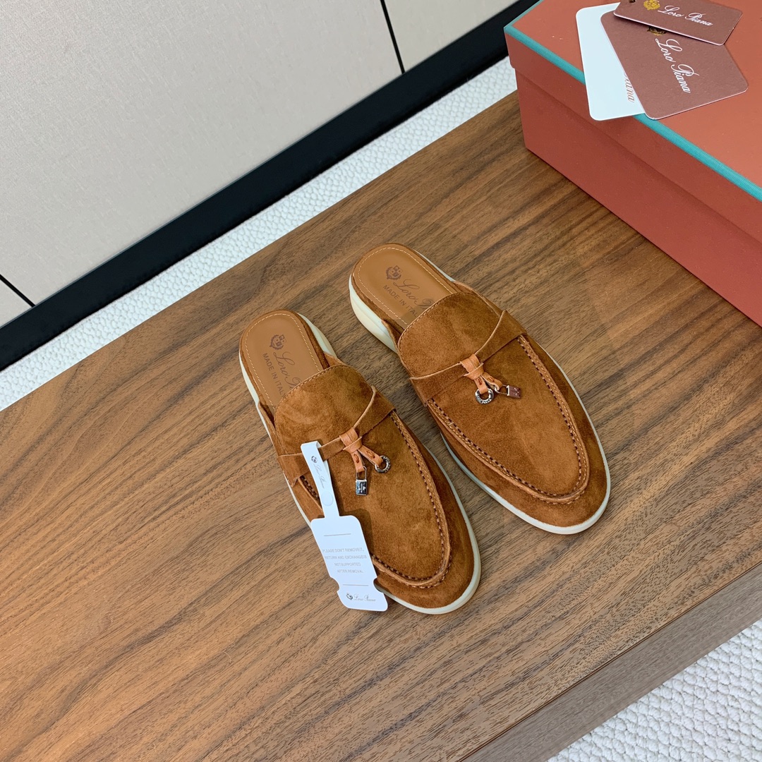 【Loro Piana】包头拖。意大利顶级羊绒复古优雅低调奢华。时尚性与皮料实用性同样兼具依然全网最高品