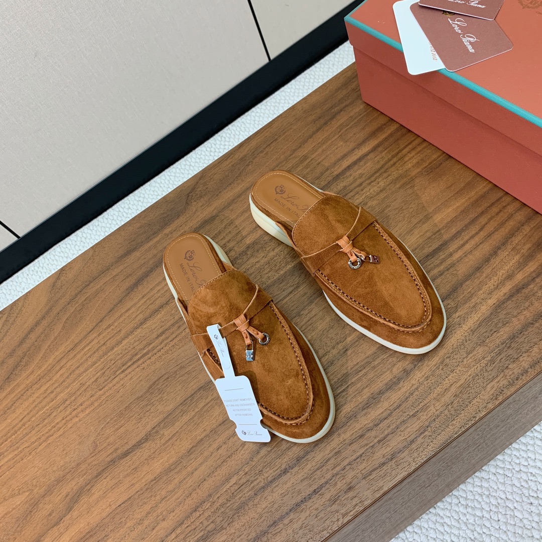 【Loro Piana】包头拖。意大利顶级羊绒复古优雅低调奢华。时尚性与皮料实用性同样兼具依然全网最高品