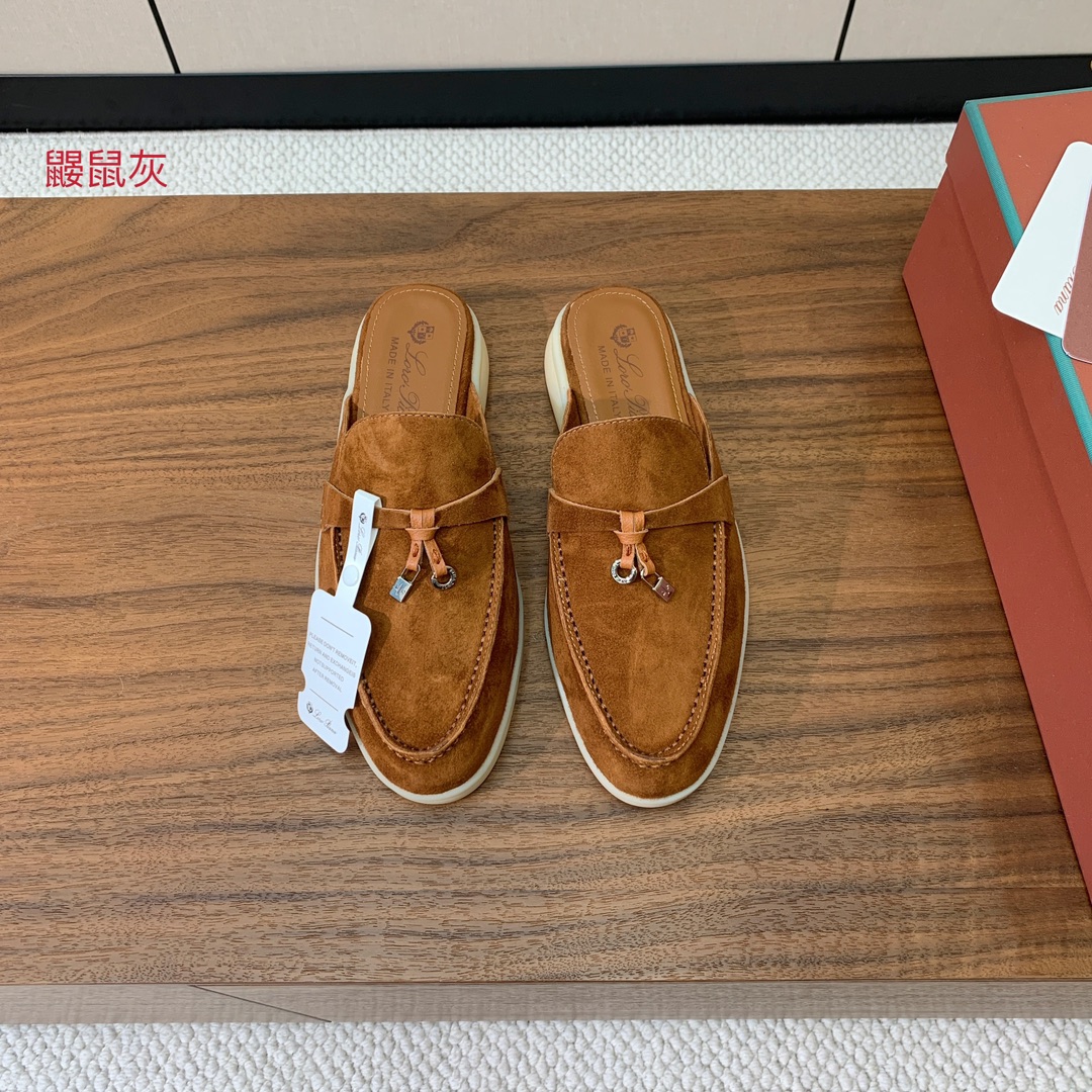 【Loro Piana】包头拖。意大利顶级羊绒复古优雅低调奢华。时尚性与皮料实用性同样兼具依然全网最高品