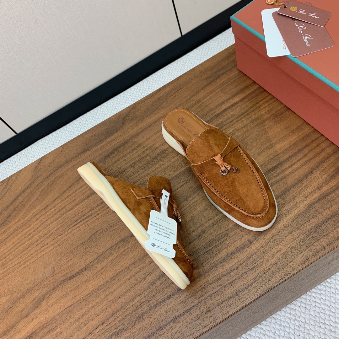 【Loro Piana】包头拖。意大利顶级羊绒复古优雅低调奢华。时尚性与皮料实用性同样兼具依然全网最高品