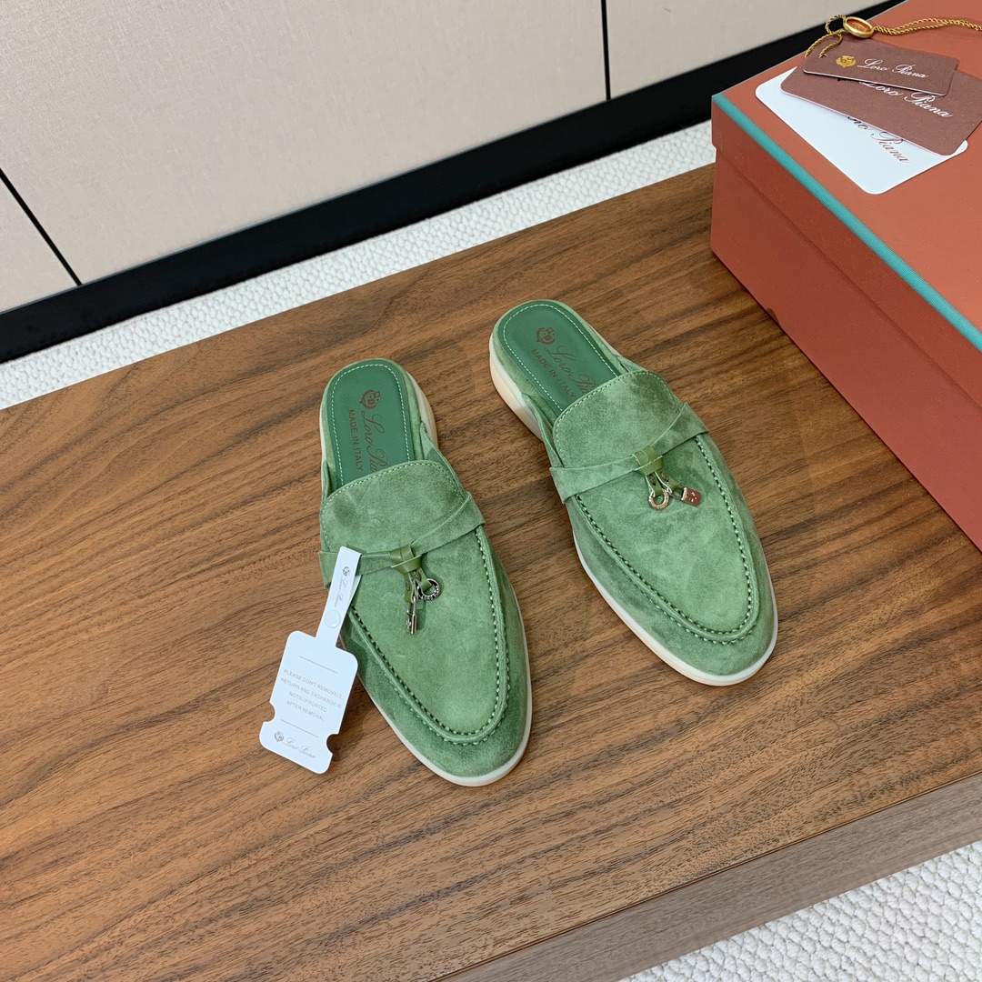 【Loro Piana】包头拖。意大利顶级羊绒复古优雅低调奢华。时尚性与皮料实用性同样兼具依然全网最高品