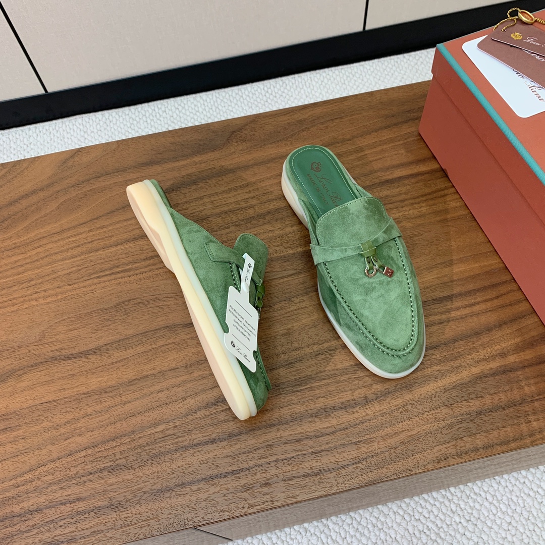 【Loro Piana】包头拖。意大利顶级羊绒复古优雅低调奢华。时尚性与皮料实用性同样兼具依然全网最高品
