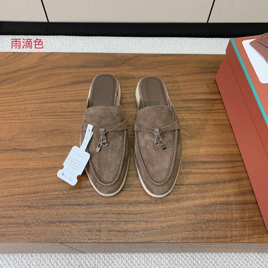 【Loro Piana】包头拖。意大利顶级羊绒复古优雅低调奢华。时尚性与皮料实用性同样兼具依然全网最高品