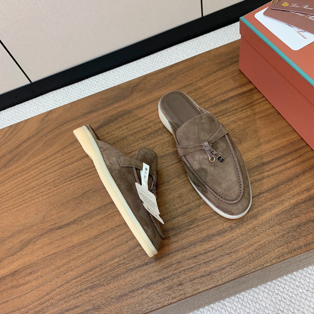 【Loro Piana】包头拖。意大利顶级羊绒复古优雅低调奢华。时尚性与皮料实用性同样兼具依然全网最高品