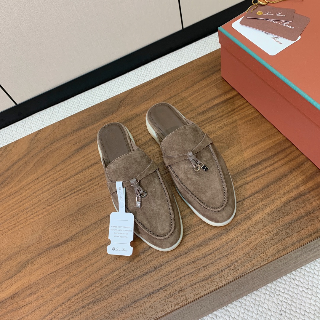 【Loro Piana】包头拖。意大利顶级羊绒复古优雅低调奢华。时尚性与皮料实用性同样兼具依然全网最高品
