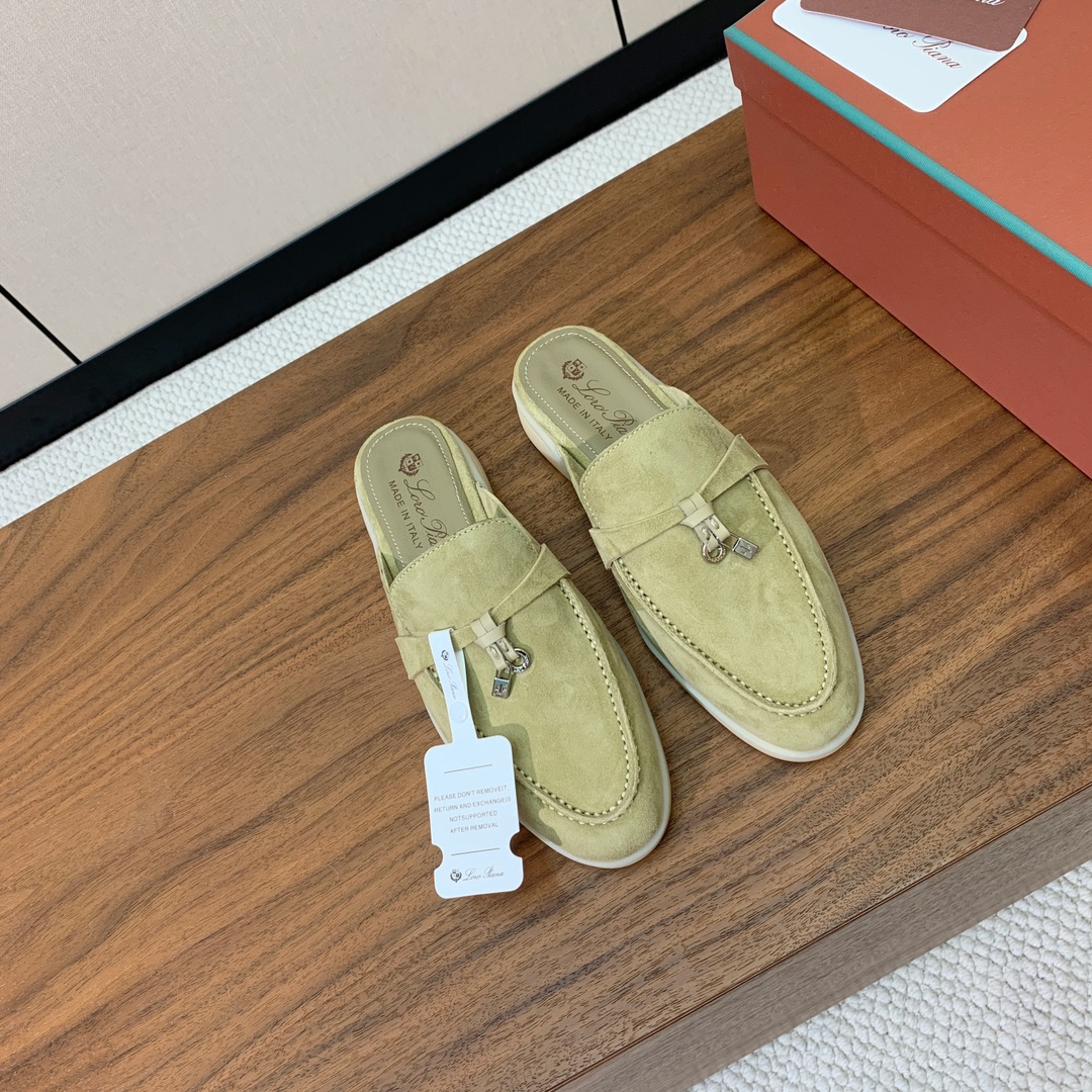 【Loro Piana】包头拖。意大利顶级羊绒复古优雅低调奢华。时尚性与皮料实用性同样兼具依然全网最高品