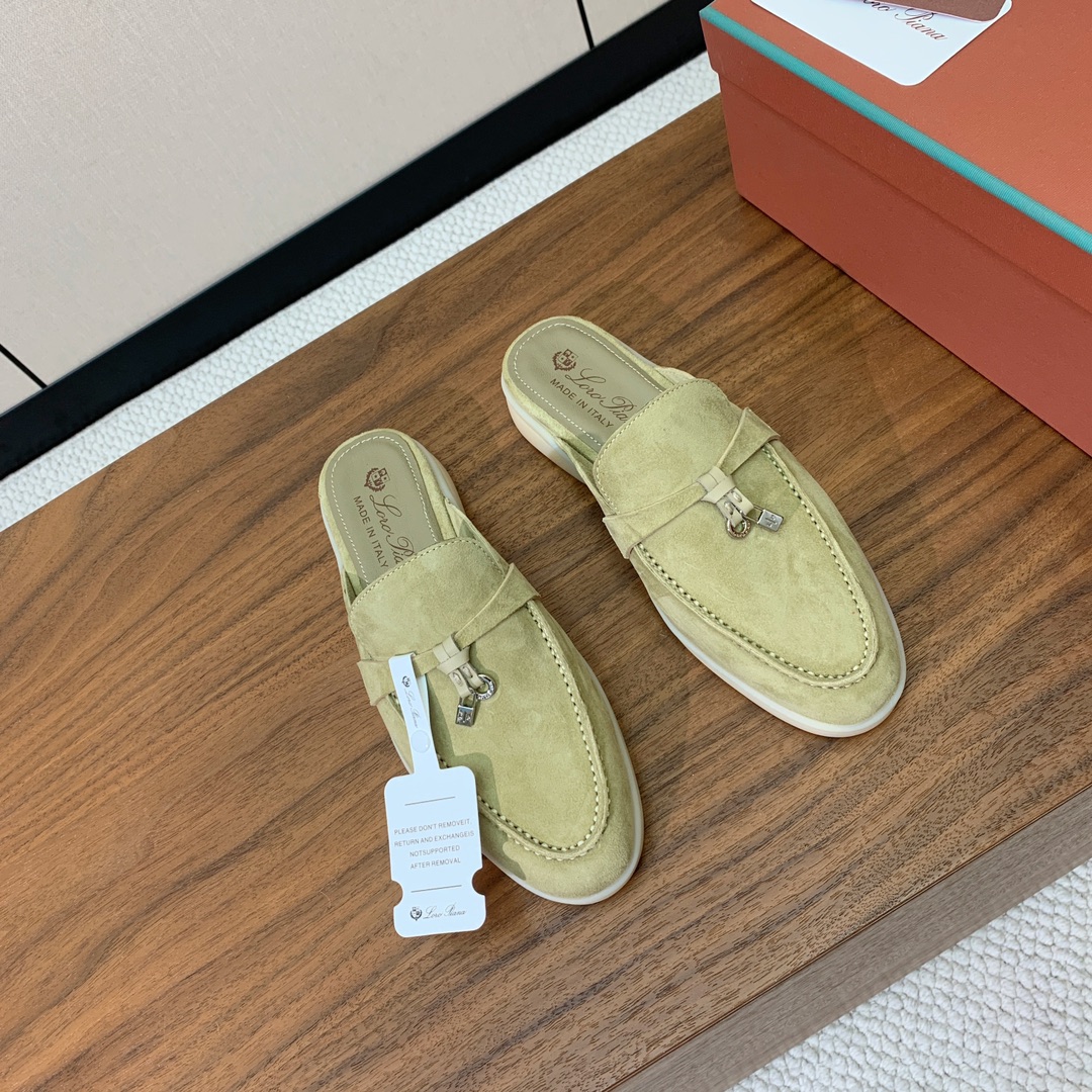 【Loro Piana】包头拖。意大利顶级羊绒复古优雅低调奢华。时尚性与皮料实用性同样兼具依然全网最高品