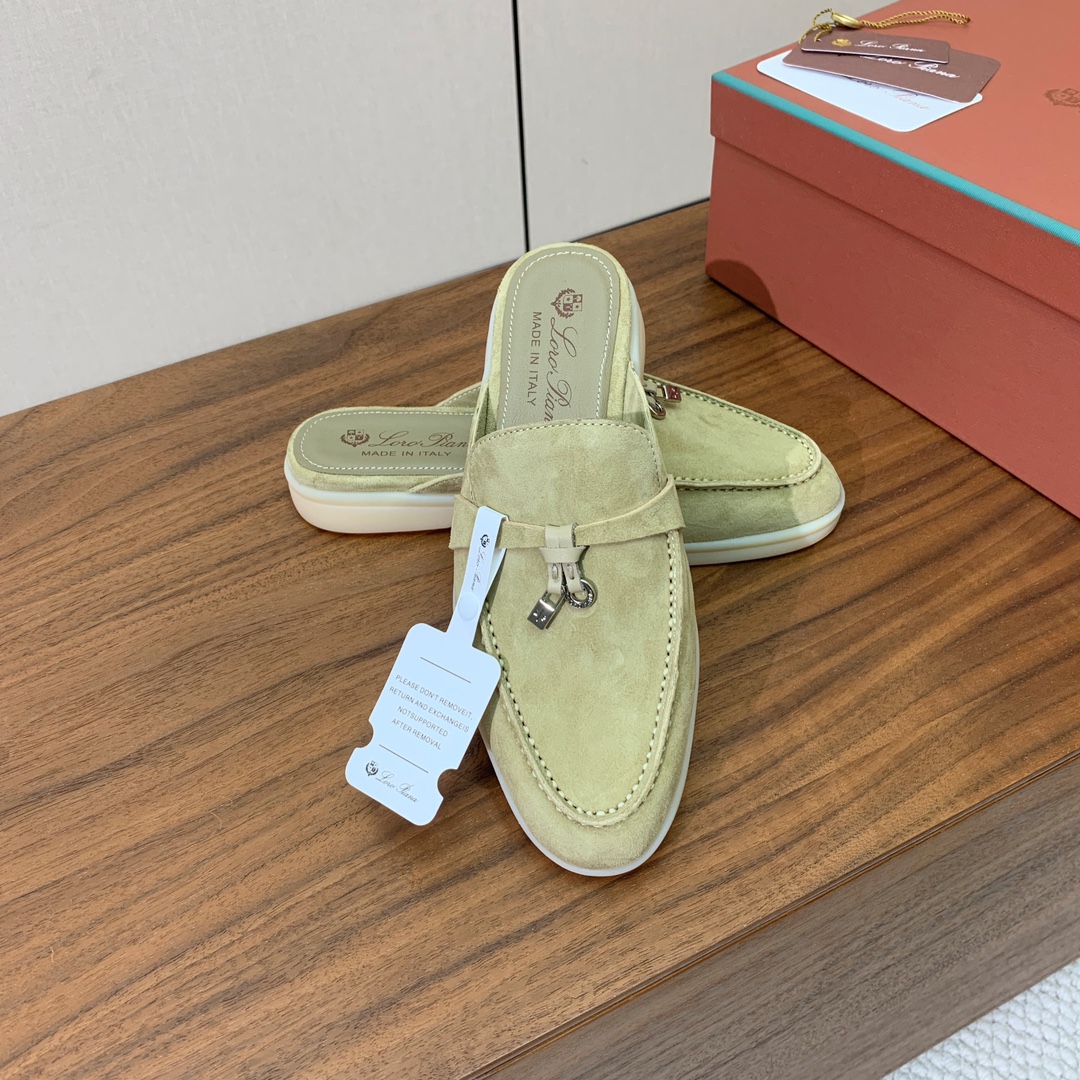 【Loro Piana】包头拖。意大利顶级羊绒复古优雅低调奢华。时尚性与皮料实用性同样兼具依然全网最高品