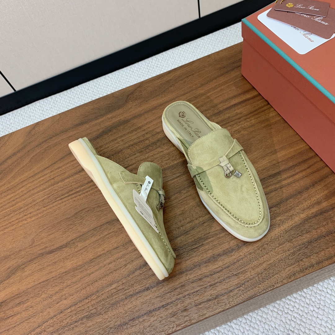 【Loro Piana】包头拖。意大利顶级羊绒复古优雅低调奢华。时尚性与皮料实用性同样兼具依然全网最高品
