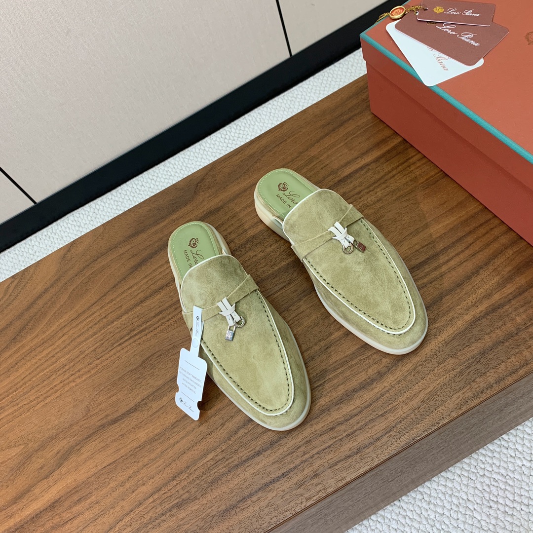【Loro Piana】锁边包头拖。意大利顶级羊绒复古优雅低调奢华。时尚性与皮料实用性同样兼具依然全网最