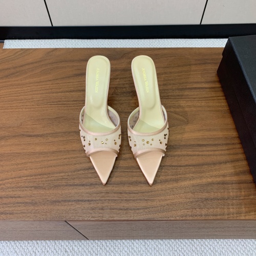 Anderea Wazen Embellished Pointed-Toe Mules with Rhinestone Mesh Upper 1 Anderea Wazen Embellished Pointed-Toe Mules with Rhinestone Mesh Upper
