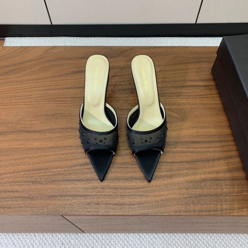 Anderea Wazen Rhinestone Embellished Pointed Toe Heeled Mules Sandals 1 Anderea Wazen Rhinestone Embellished Pointed Toe Heeled Mules Sandals