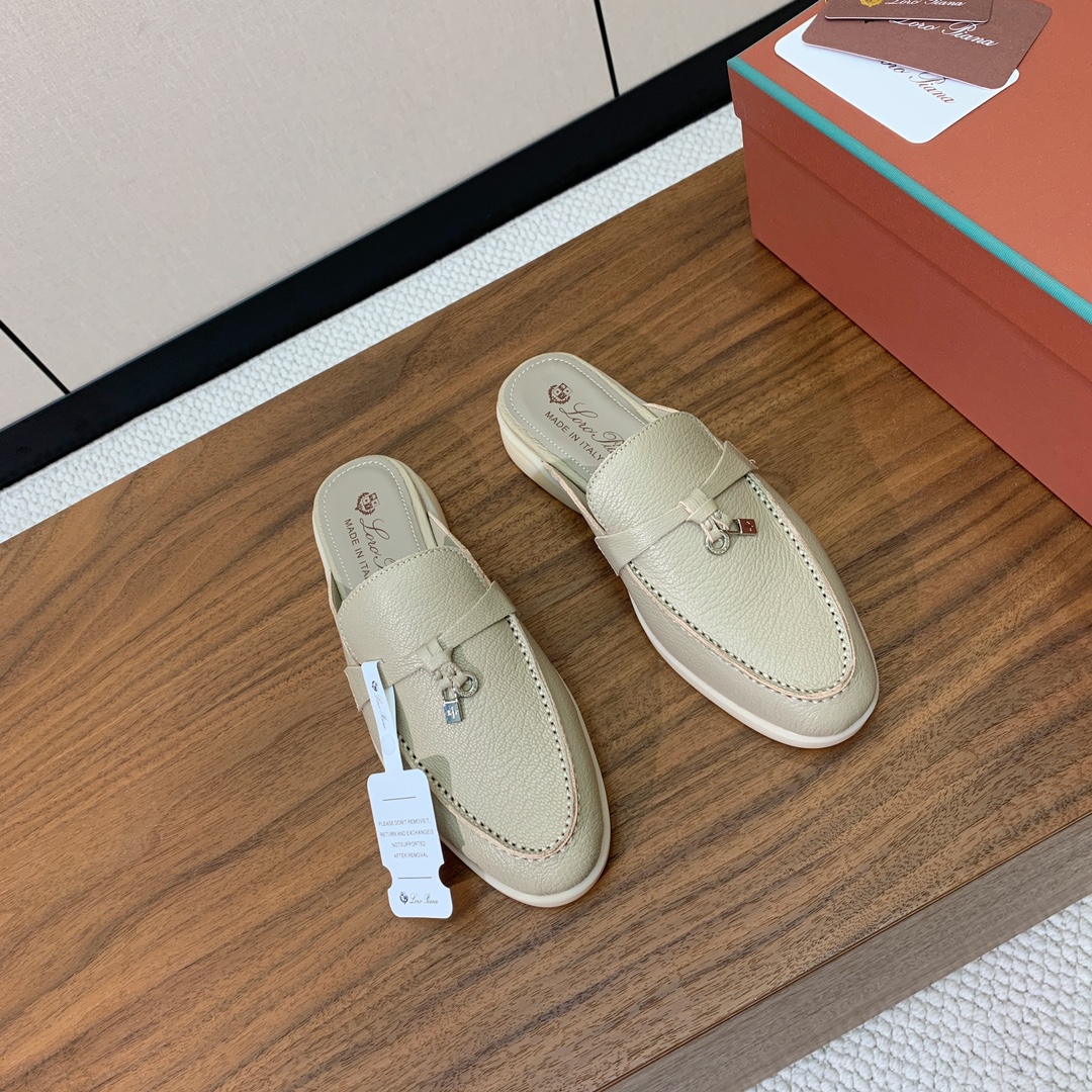 【Loro Piana】包头拖。意大利顶级羊绒复古优雅低调奢华。时尚性与皮料实用性同样兼具依然全网最高品