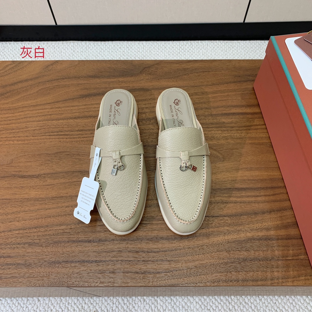 【Loro Piana】包头拖。意大利顶级羊绒复古优雅低调奢华。时尚性与皮料实用性同样兼具依然全网最高品