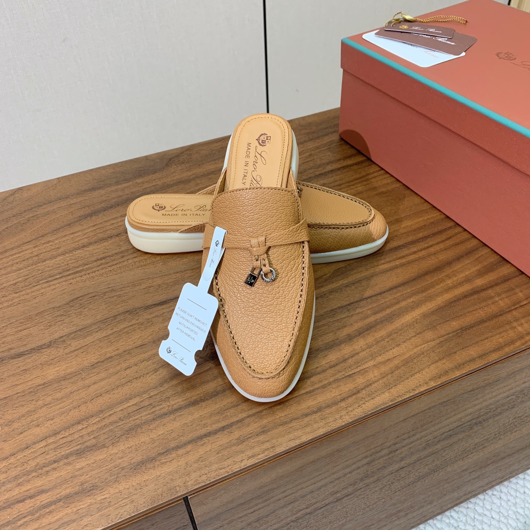 【Loro Piana】包头拖。意大利顶级羊绒复古优雅低调奢华。时尚性与皮料实用性同样兼具依然全网最高品