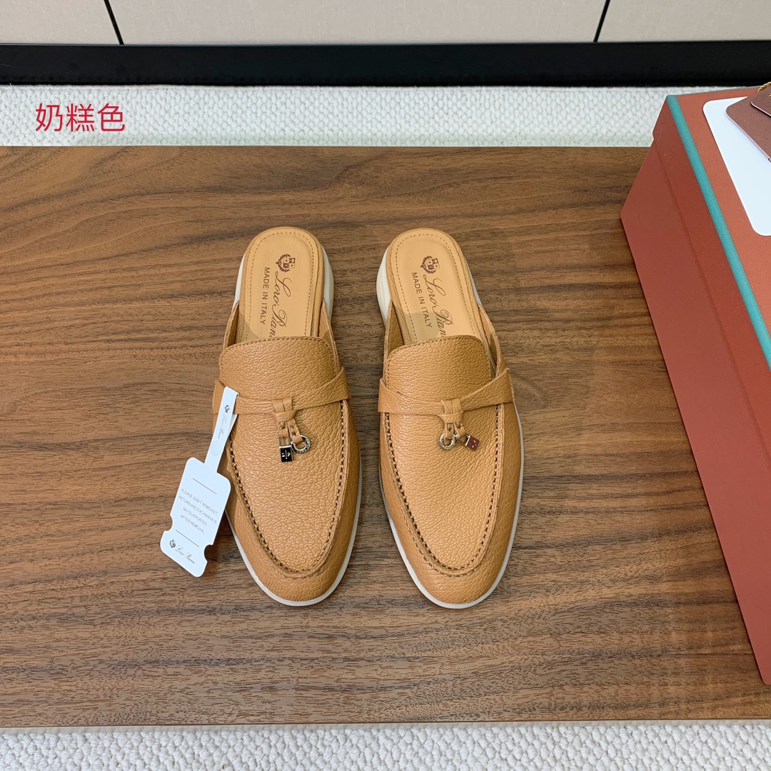 【Loro Piana】包头拖。意大利顶级羊绒复古优雅低调奢华。时尚性与皮料实用性同样兼具依然全网最高品