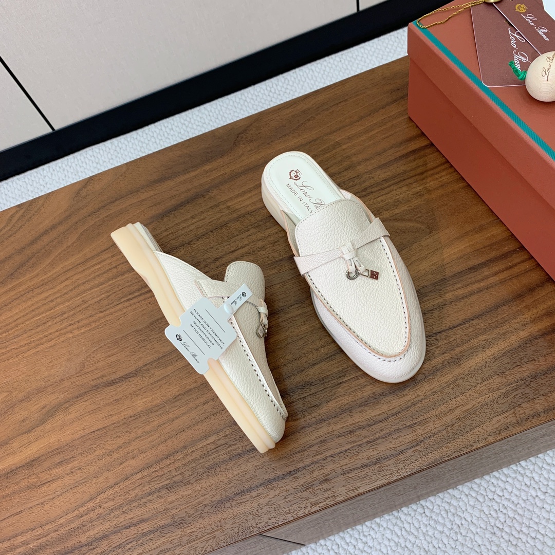 【Loro Piana】包头拖。意大利顶级羊绒复古优雅低调奢华。时尚性与皮料实用性同样兼具依然全网最高品
