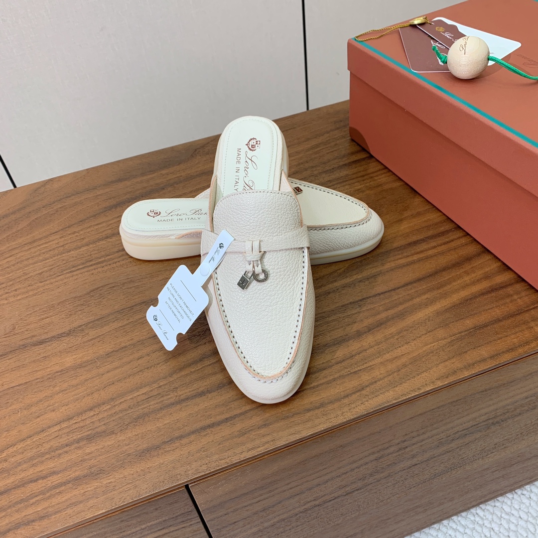 【Loro Piana】包头拖。意大利顶级羊绒复古优雅低调奢华。时尚性与皮料实用性同样兼具依然全网最高品