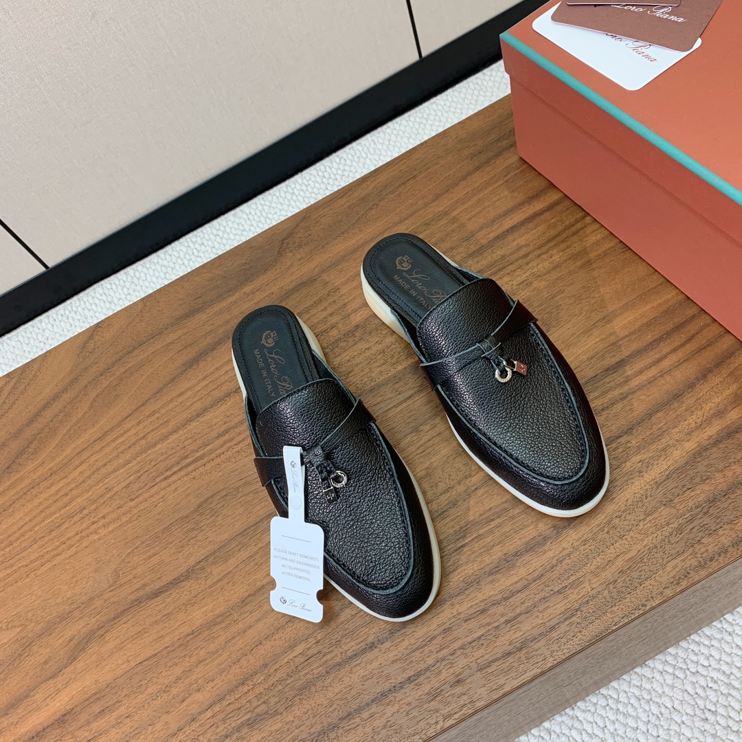 【Loro Piana】包头拖。意大利顶级羊绒复古优雅低调奢华。时尚性与皮料实用性同样兼具依然全网最高品