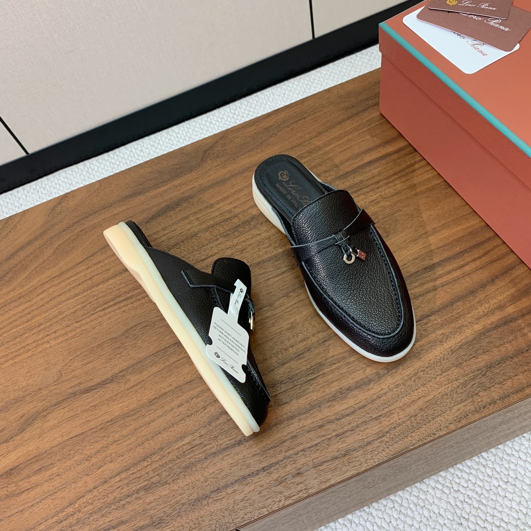 【Loro Piana】包头拖。意大利顶级羊绒复古优雅低调奢华。时尚性与皮料实用性同样兼具依然全网最高品