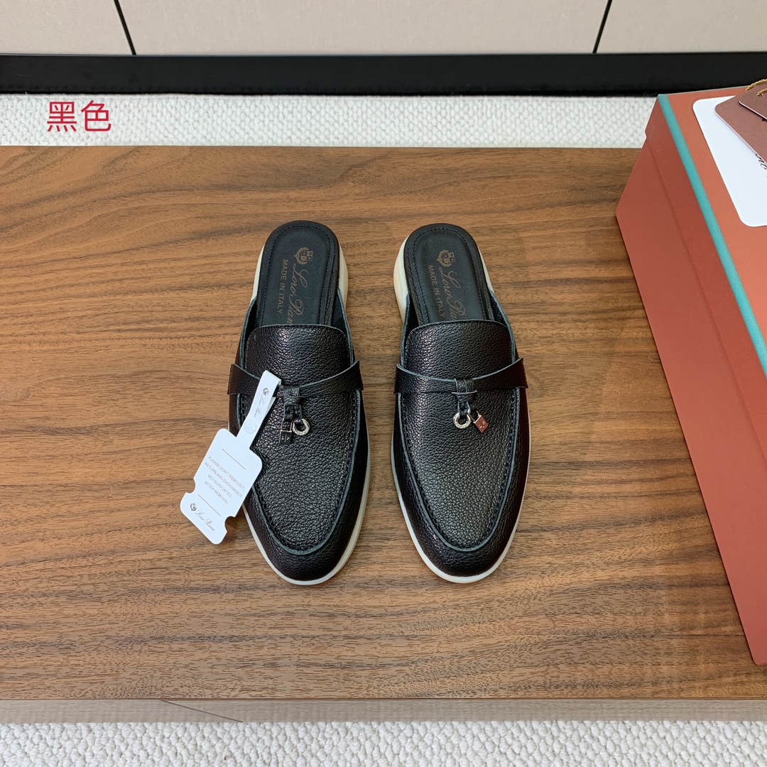【Loro Piana】包头拖。意大利顶级羊绒复古优雅低调奢华。时尚性与皮料实用性同样兼具依然全网最高品