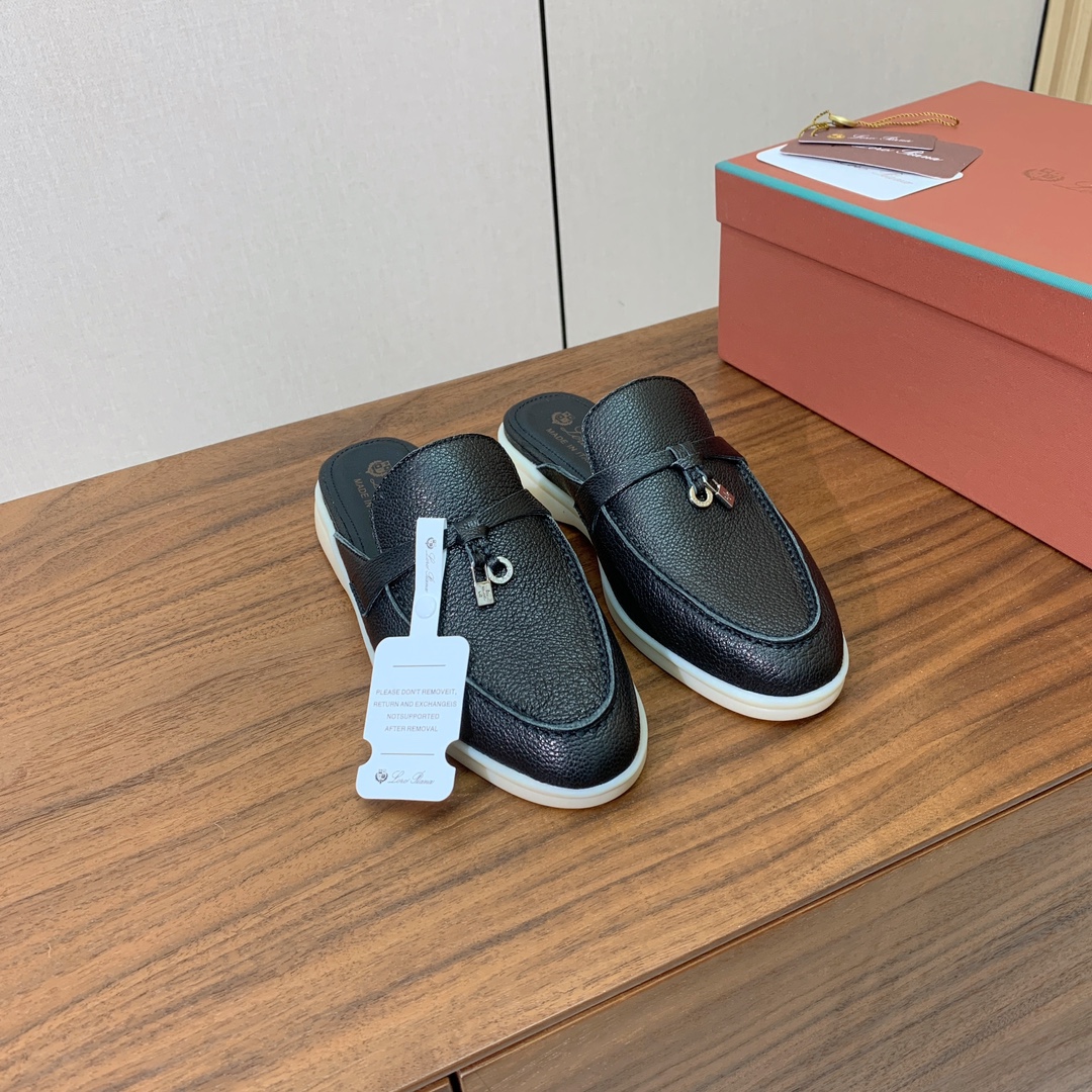 【Loro Piana】包头拖。意大利顶级羊绒复古优雅低调奢华。时尚性与皮料实用性同样兼具依然全网最高品