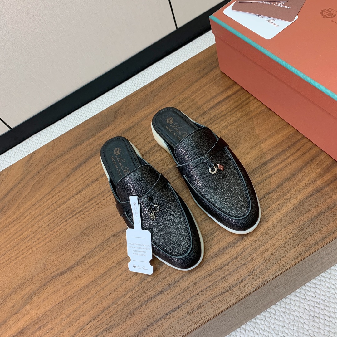 【Loro Piana】包头拖。意大利顶级羊绒复古优雅低调奢华。时尚性与皮料实用性同样兼具依然全网最高品